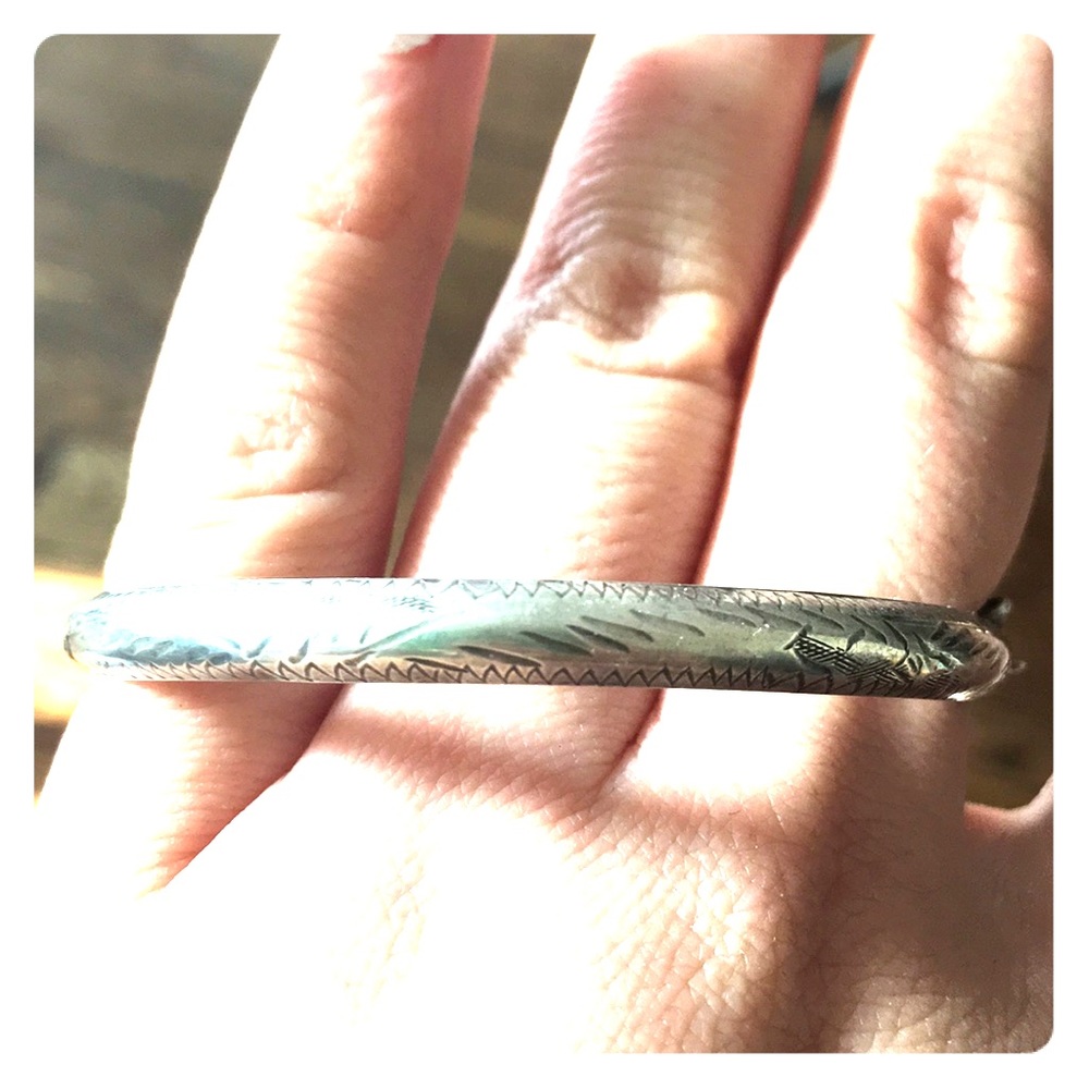 Small Sterling Silver Bangle - image 2